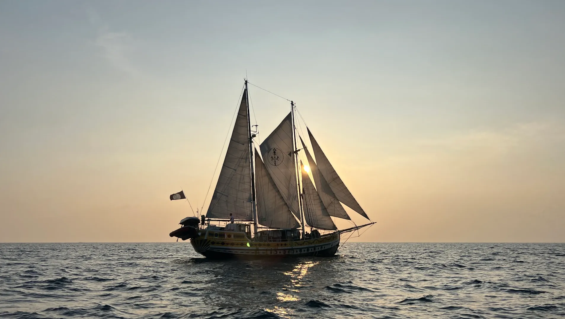 Arka Kinari ship sailing across Indonesia