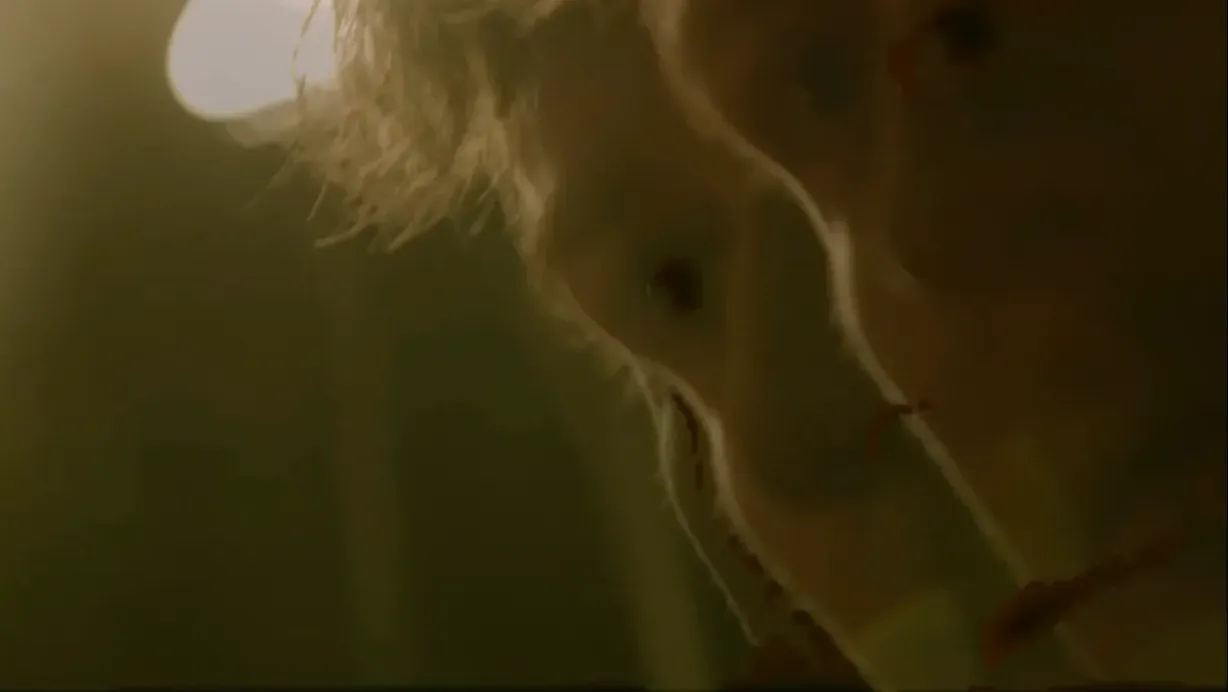 Michael thinking in basement