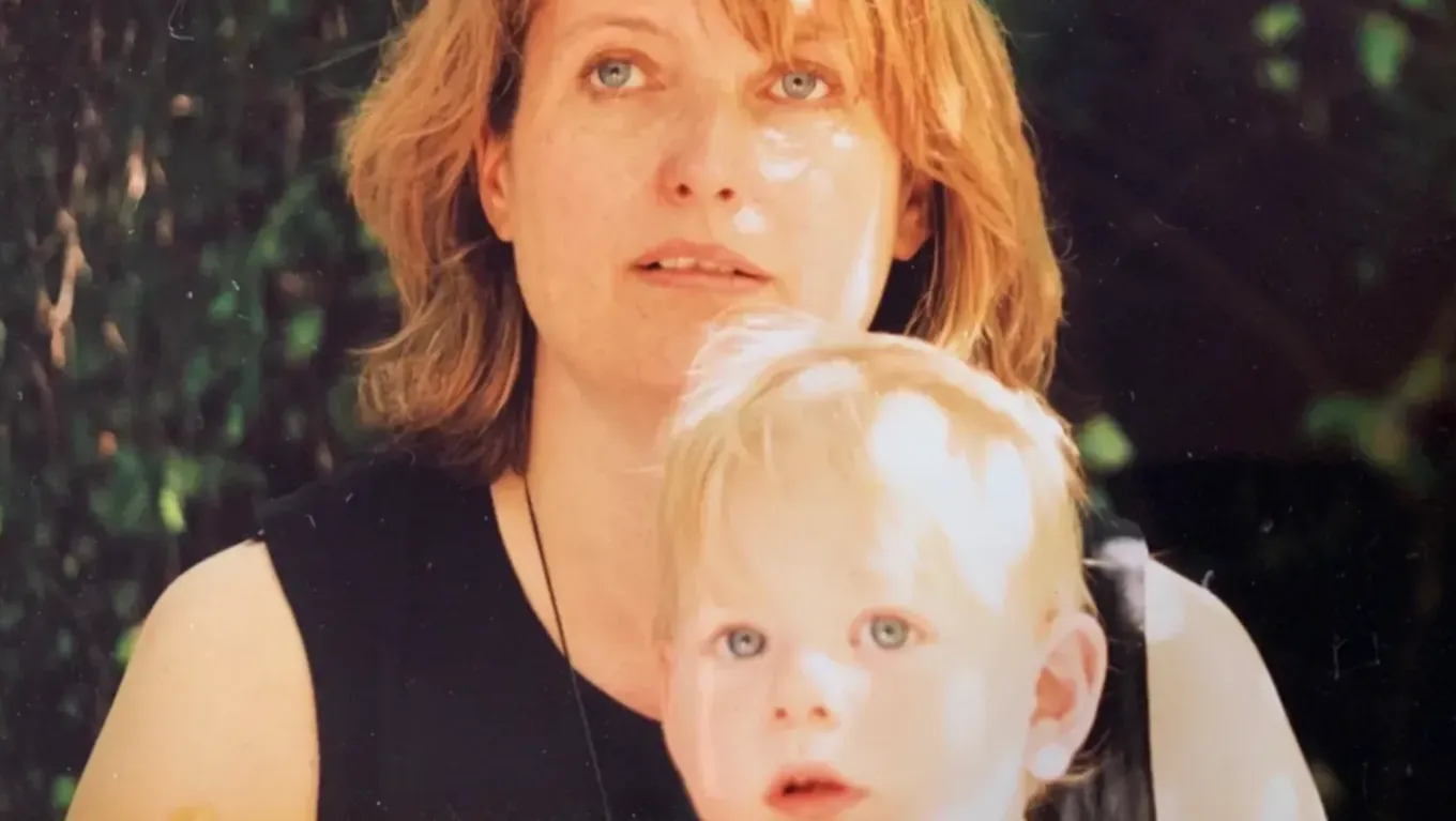 Mother Beryl with her newly adopted son Nathan