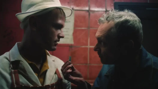 Rich pleads with Alan in the gents' bathroom.