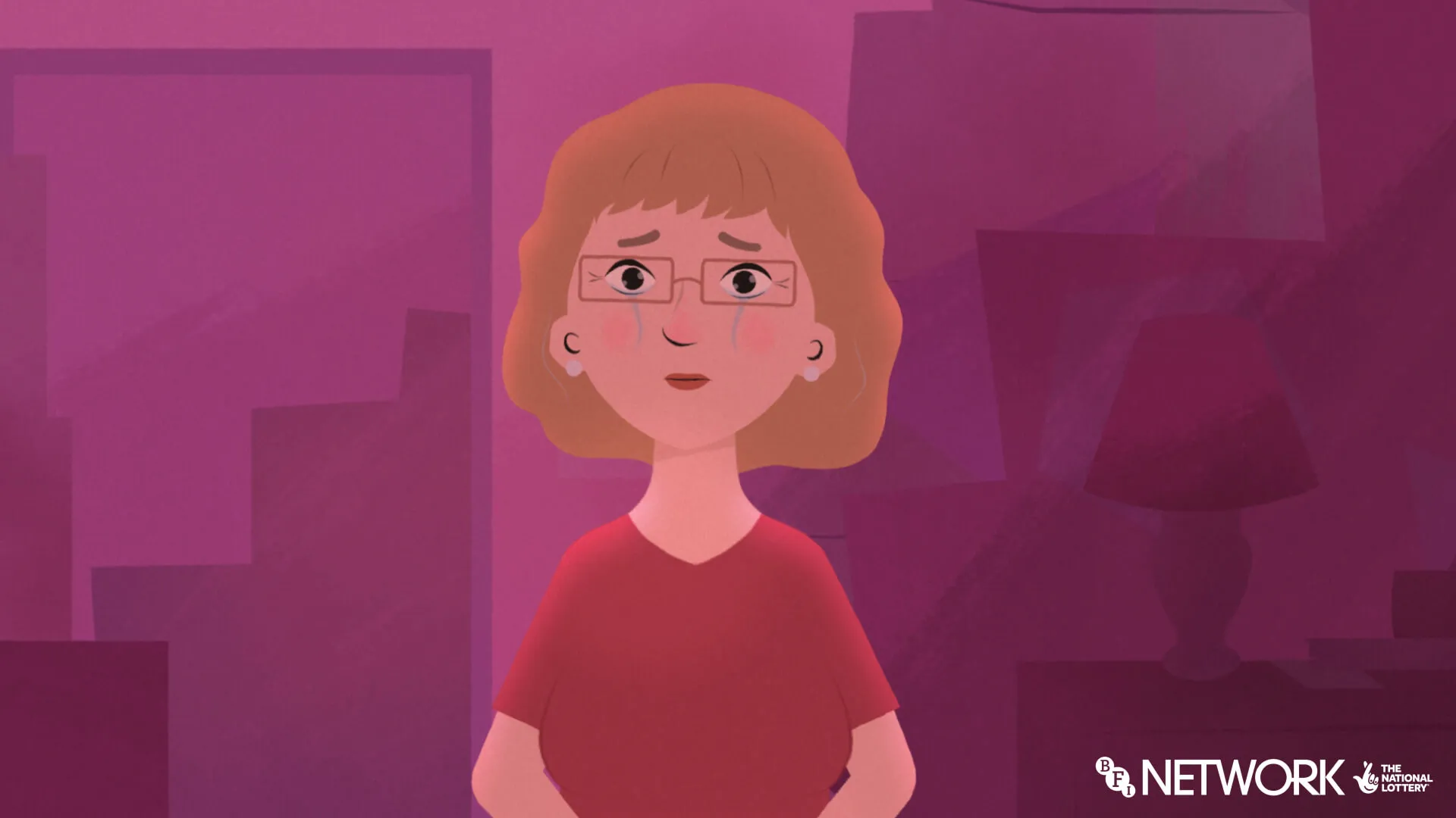 Mum cries