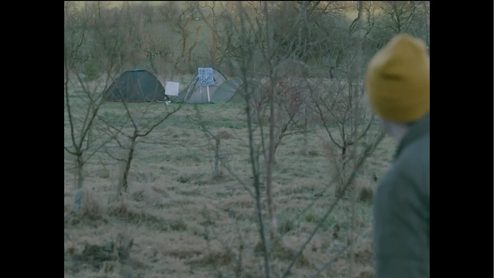 Michael sees Protest encampment