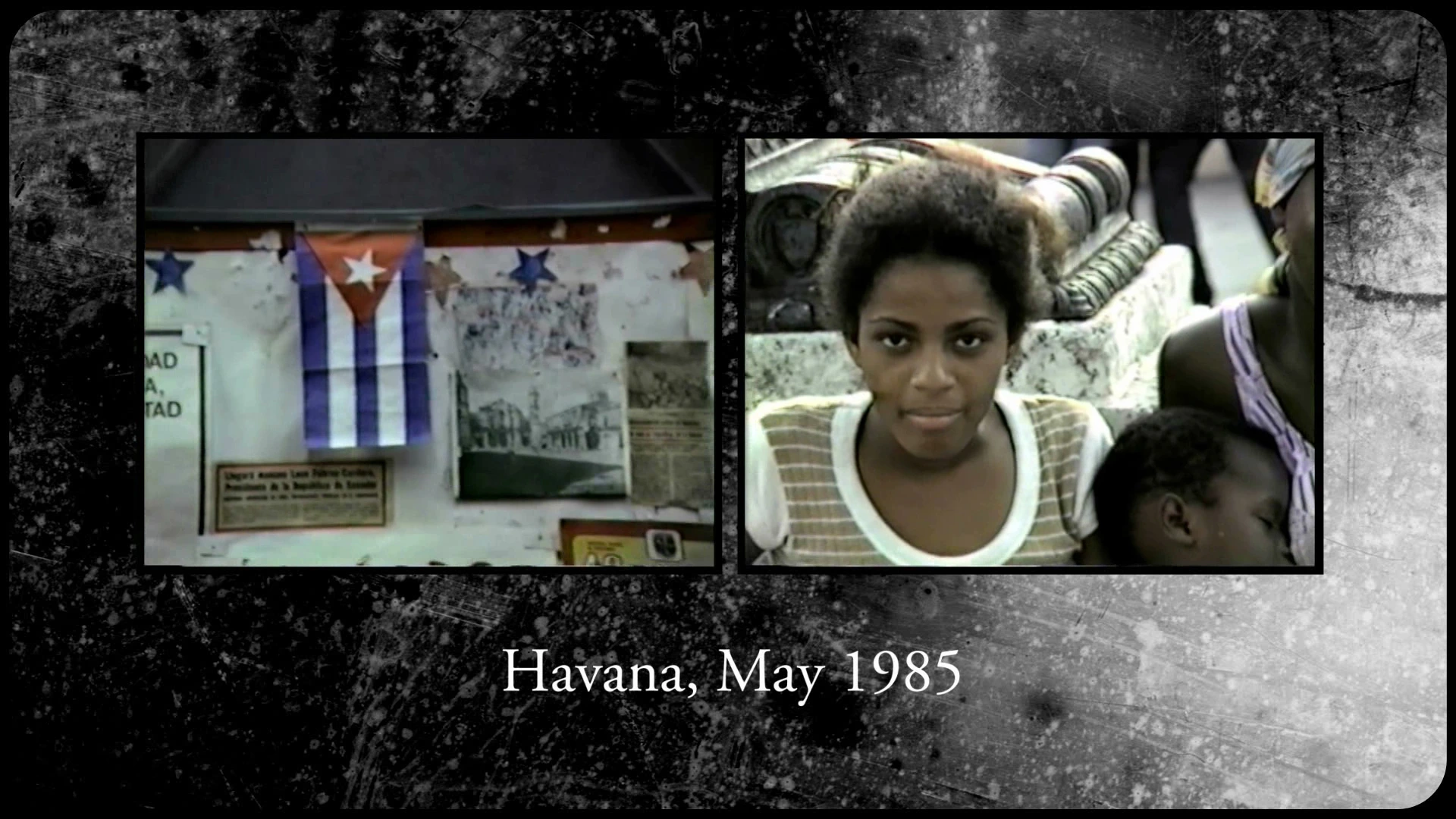 Cuban flag and Cuban girl