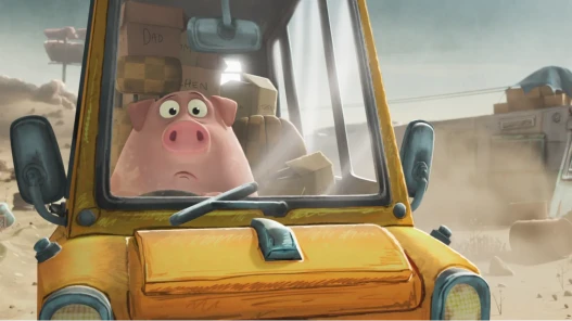 Dad Pig travels to his new home