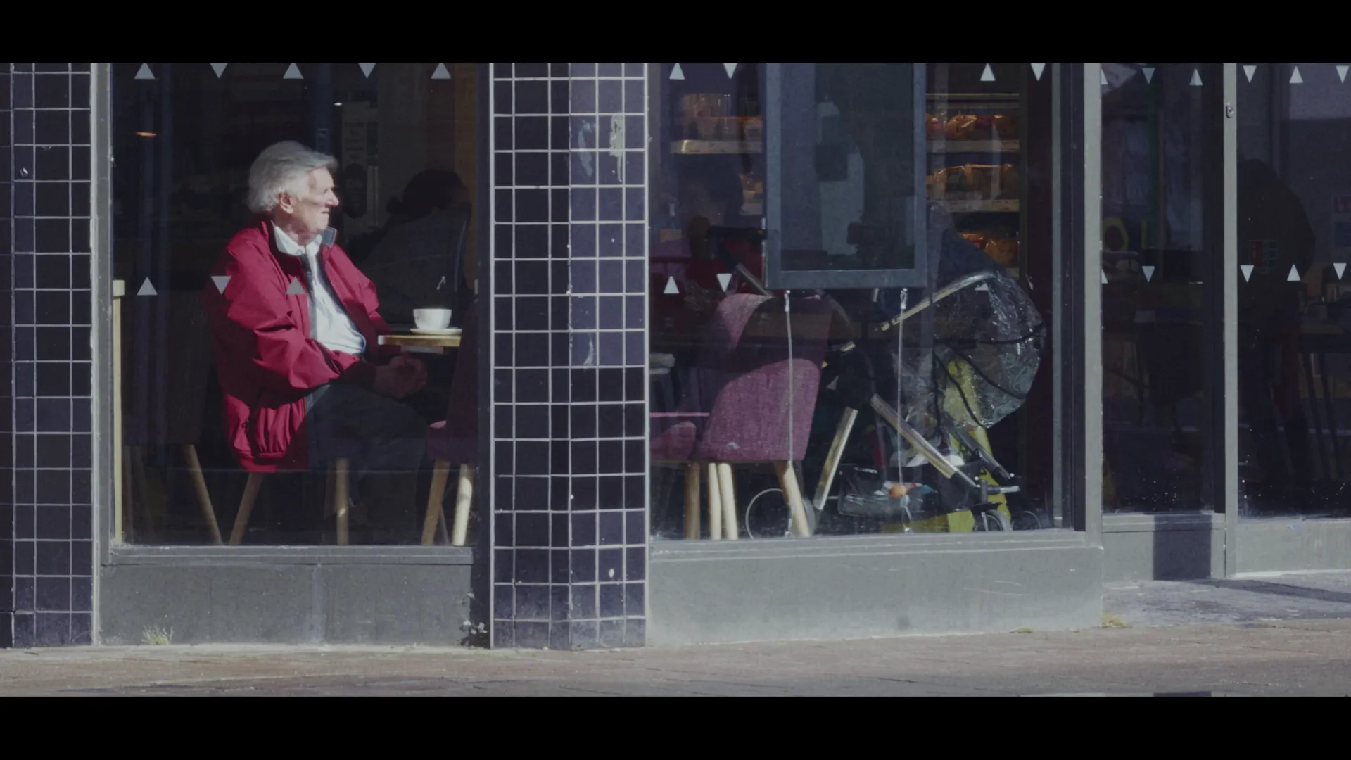 Robert in a cafe.