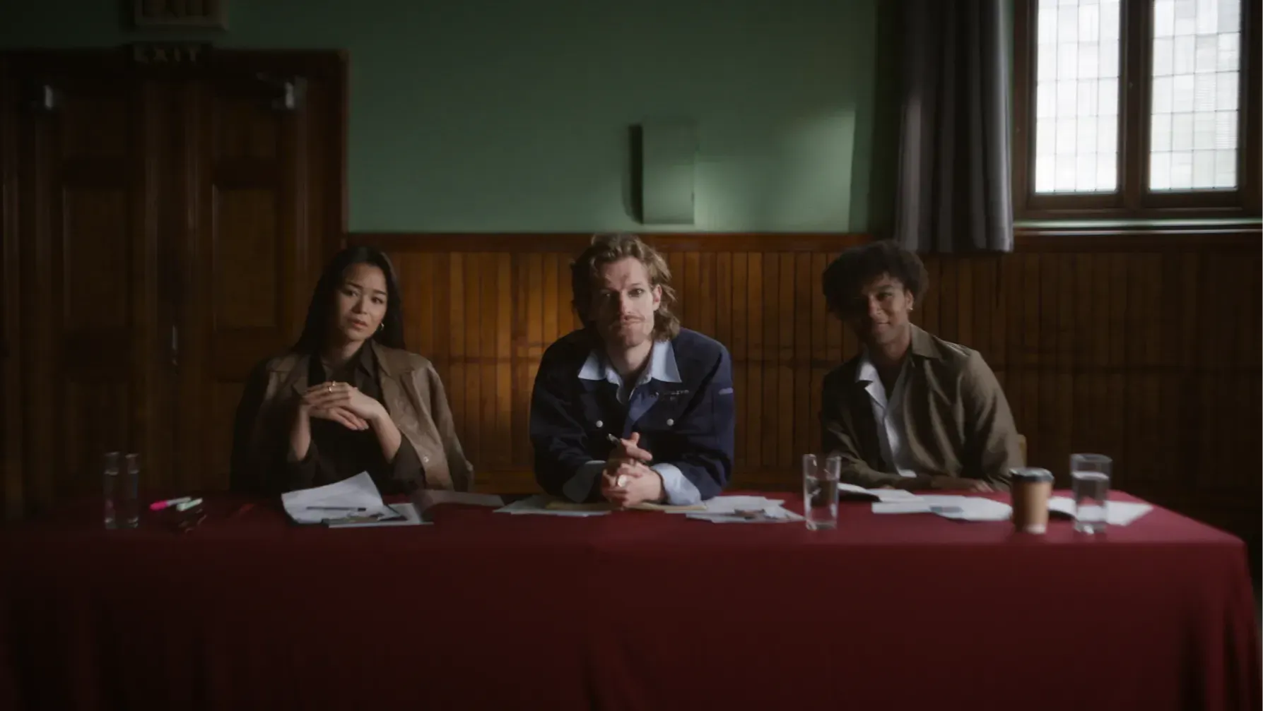 Three judges observe
