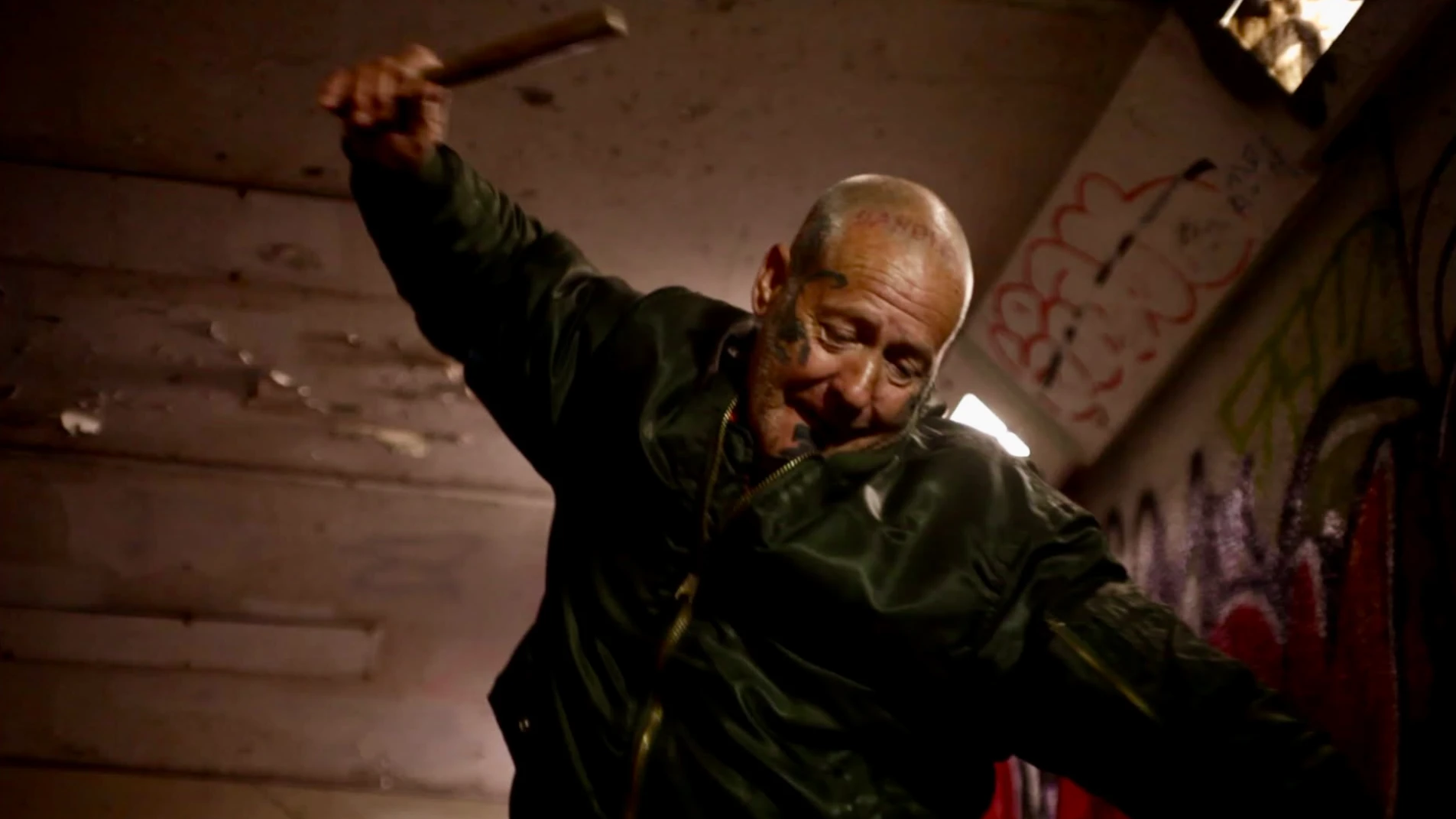 David Philpott in underpass fighting