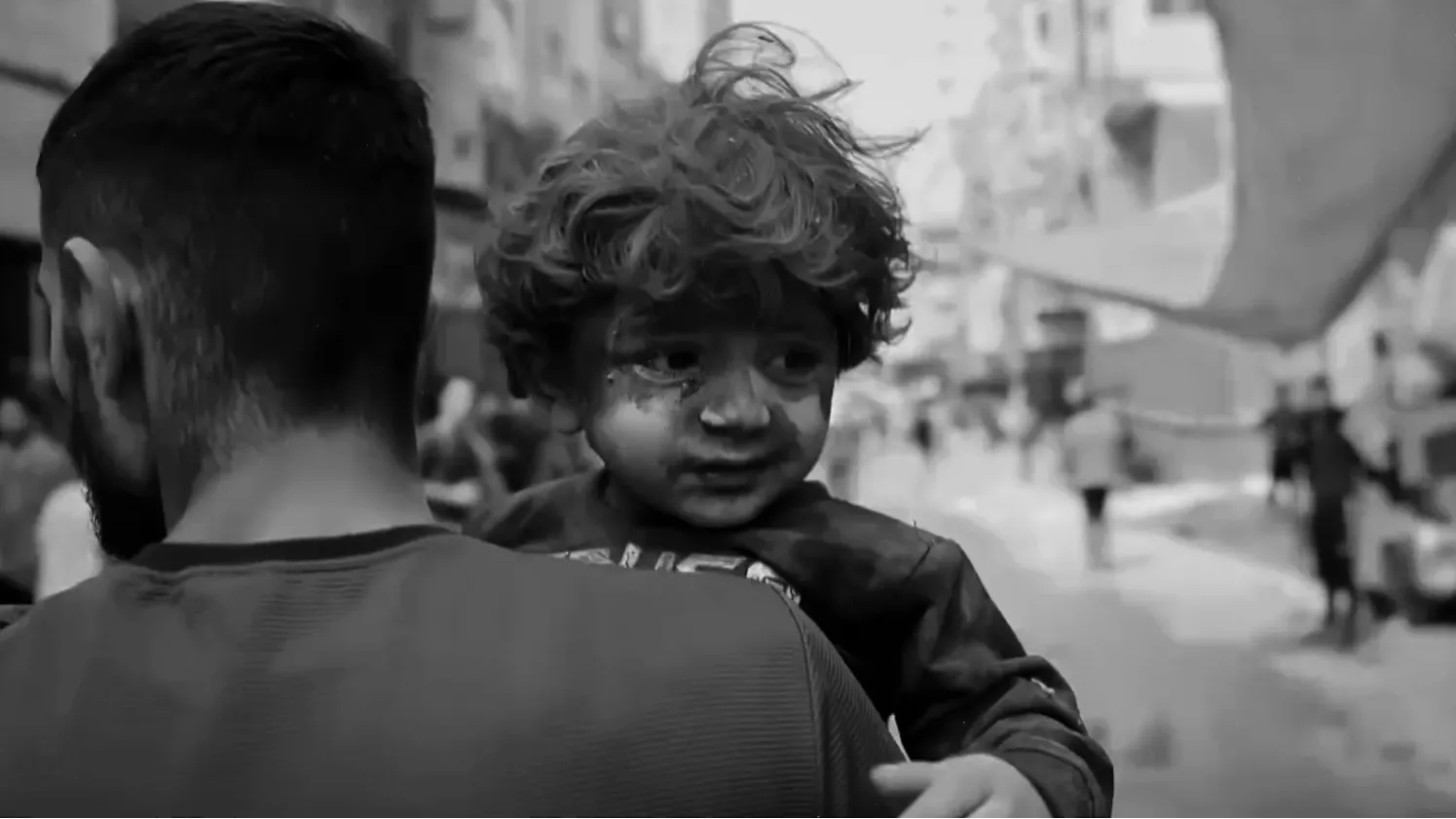 A man holding a child