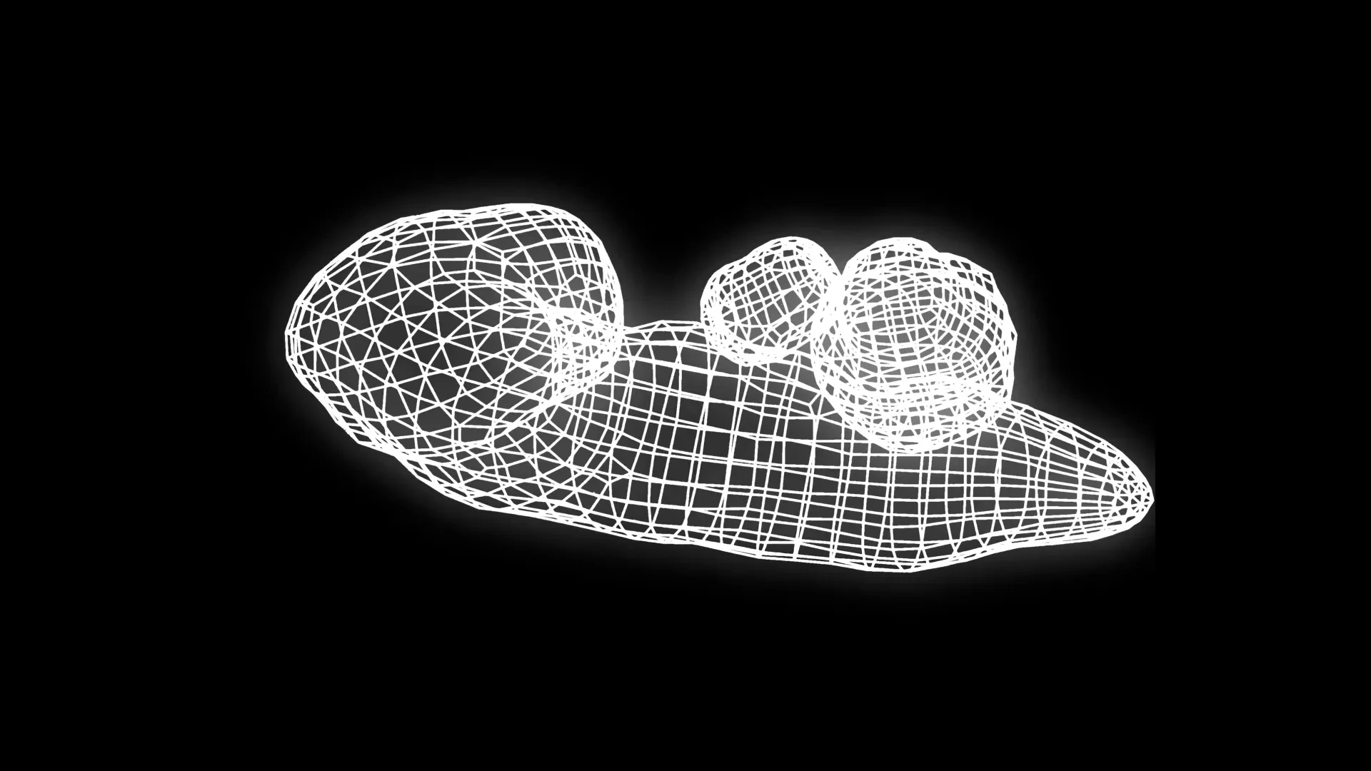 Image of a wireframe render of a dog poo