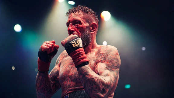 Boxer during a fight
