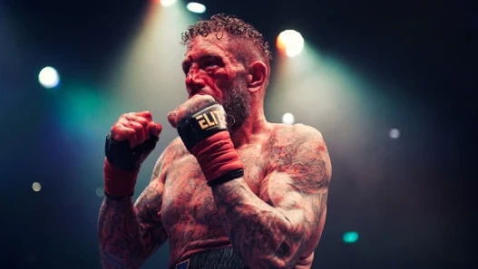 Boxer during a fight