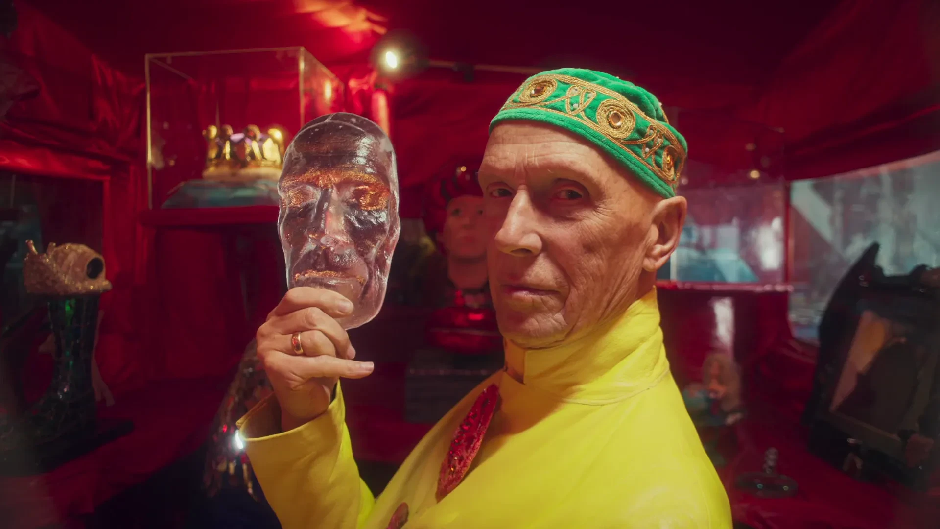 Andrew Logan with life mask