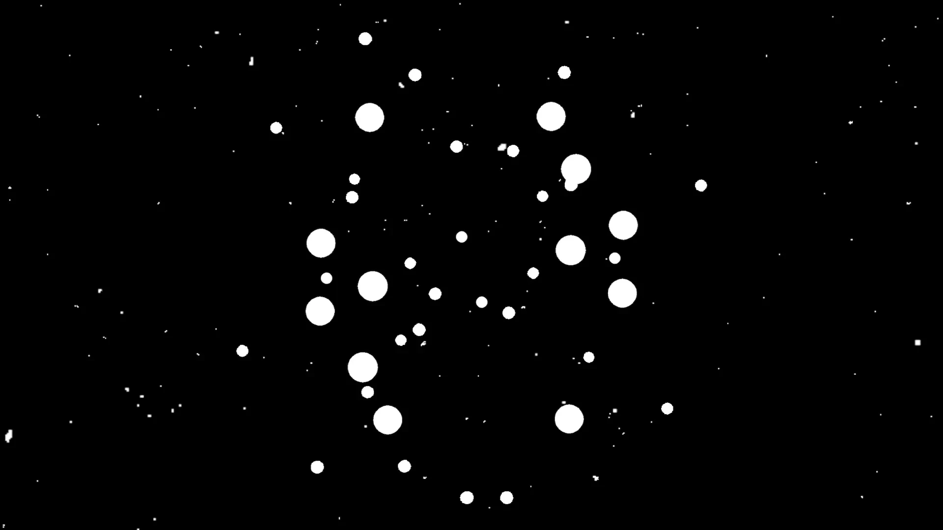 A still from the film depicting dots which represent the dancers movement