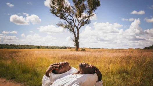 Two dancers in Zimbabwe