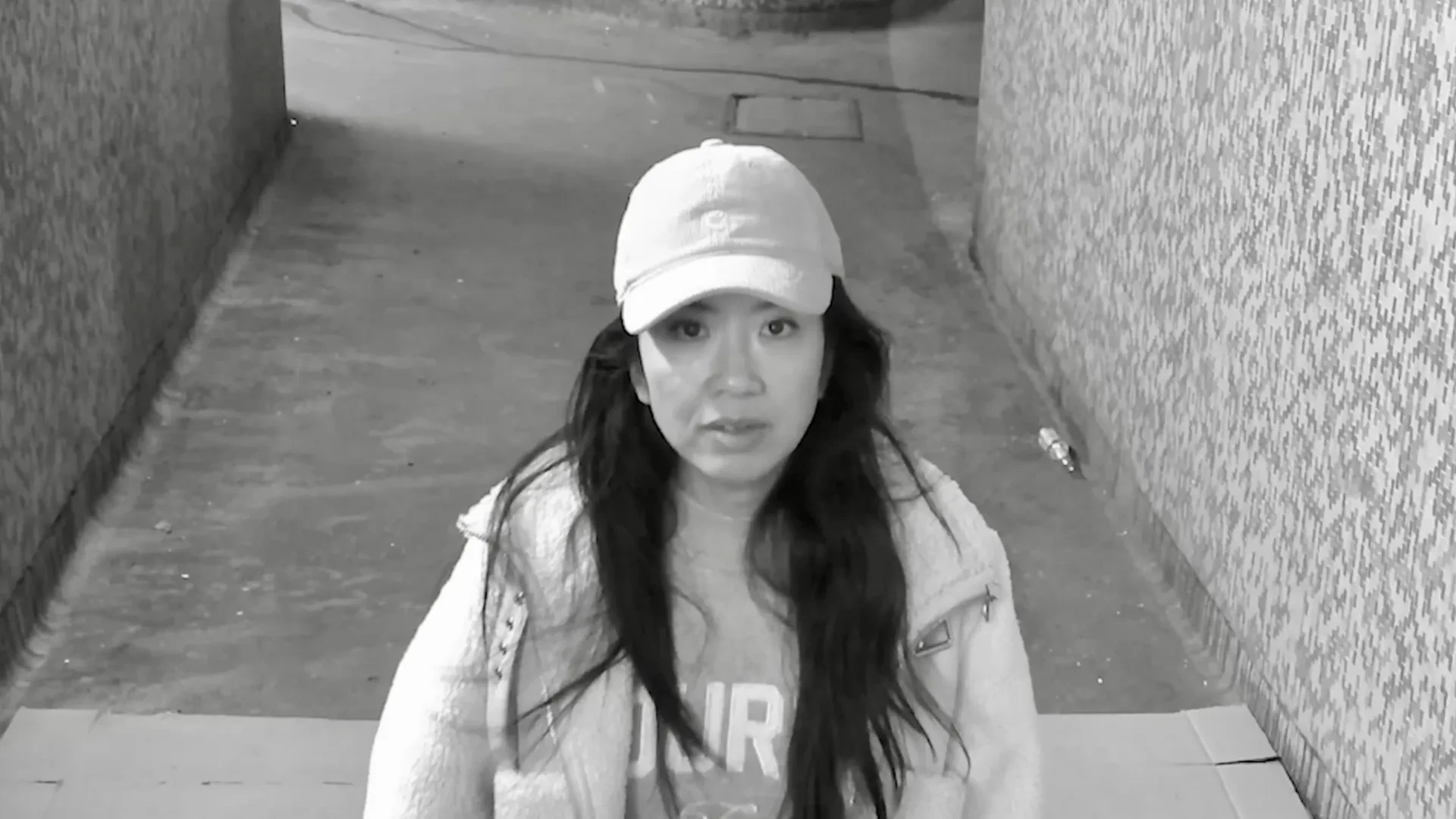 'Ruth' alone in the underpass