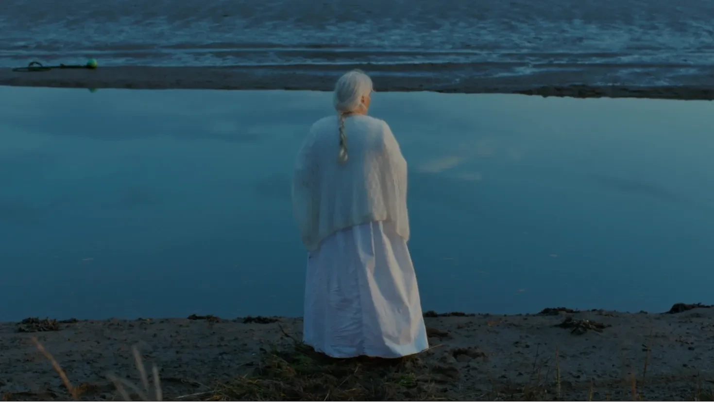 woman by creek
