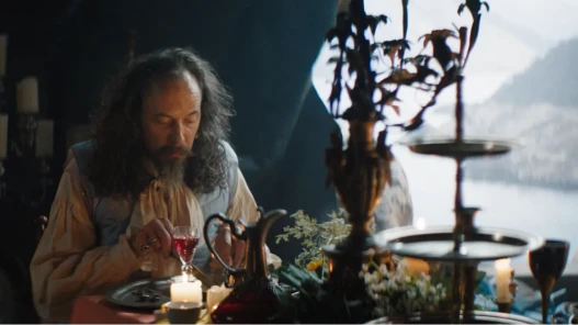 A man sits alone in a cave eating his lunch