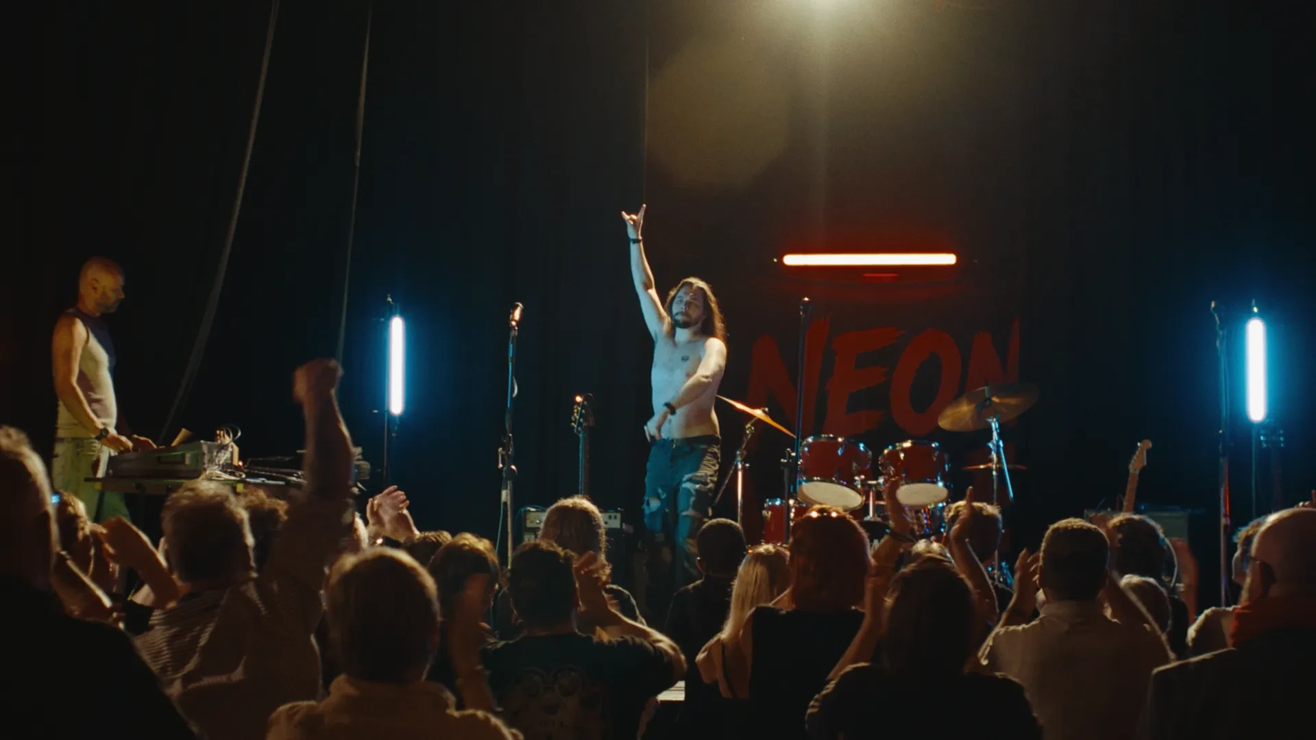 A band member on stage