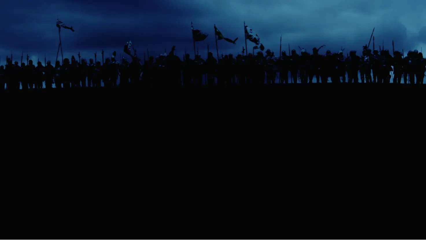 Tudor’s army stand atop a hill ready for battle