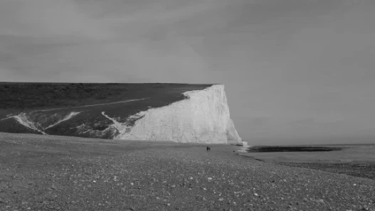 A view of the chalk cliffs on the south coast