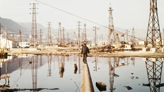 Baku oilfields circa 1970