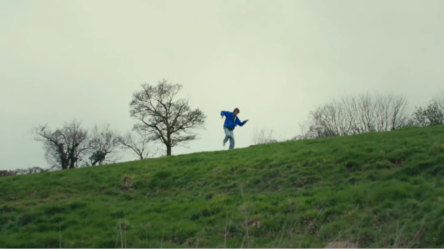 Jay dances on a hill.
