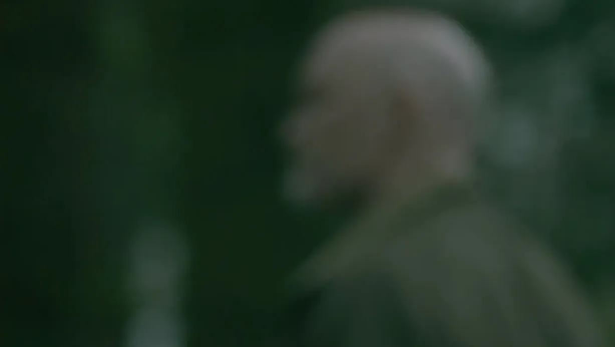 Out of focus view of a man