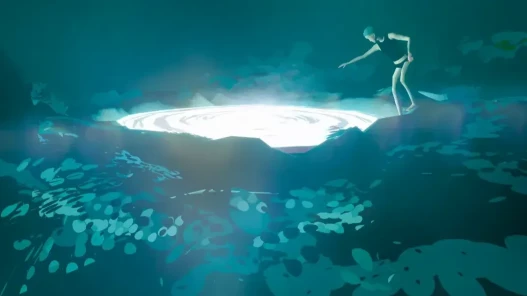 A VR image of a hot spring