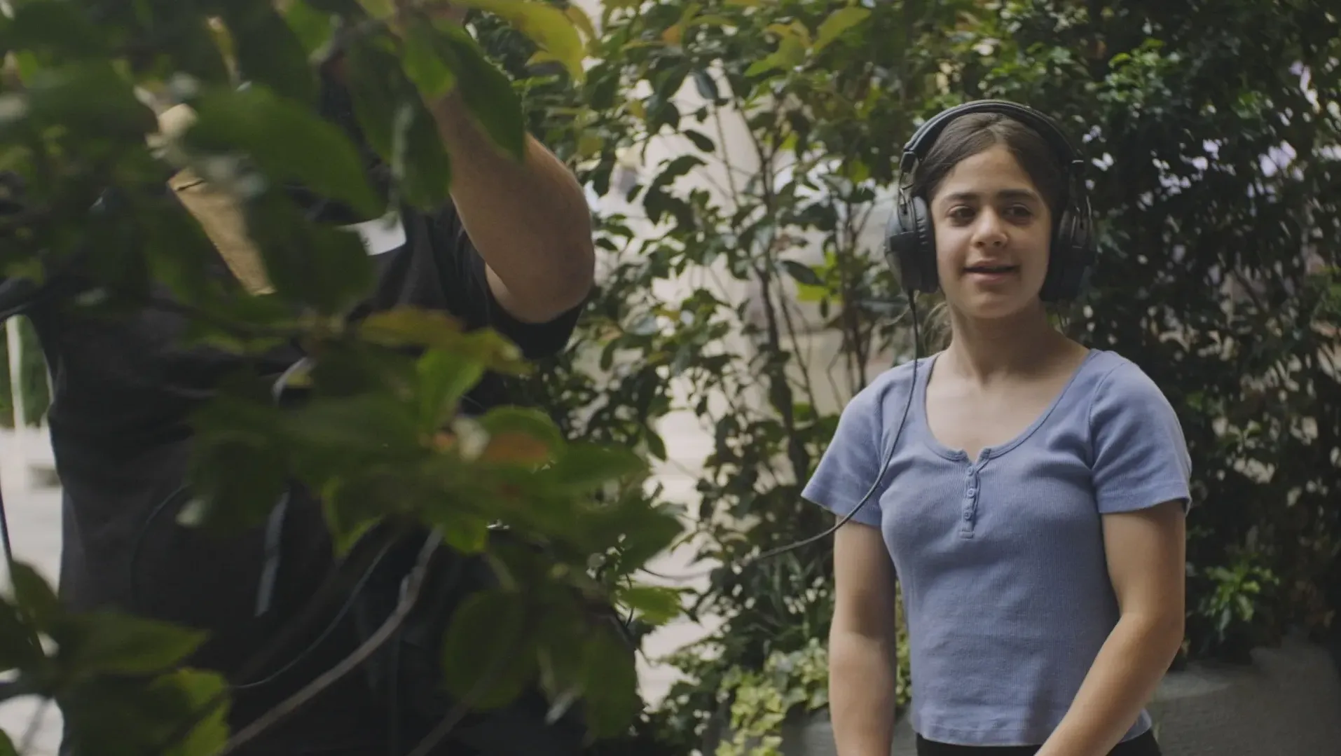 A child with headphones