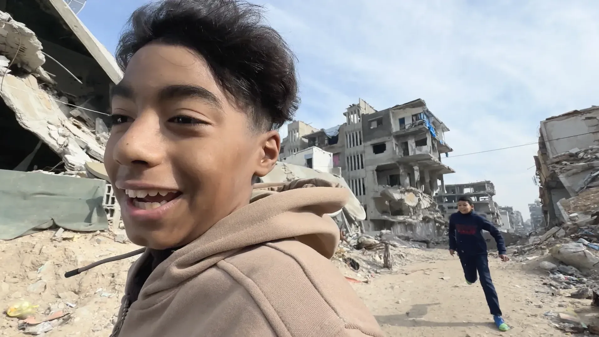 Children playing in Gaza.